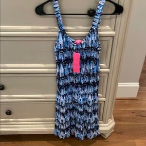 Lilly Pulitzer Blue and Pink Romper Dress